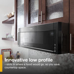 Whirlpool 1.1-cu ft Low Profile Over-the-Range Microwave ( Black )