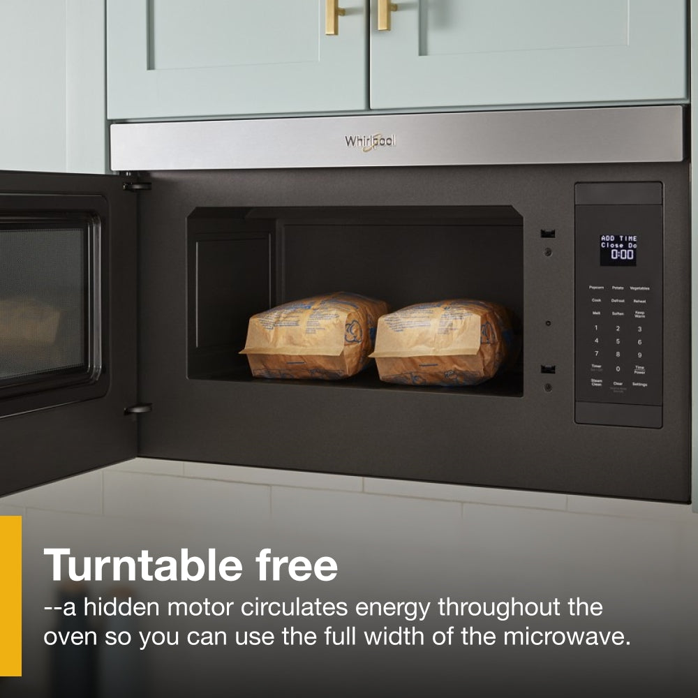 Whirlpool Flush Built-in Design 1.1-cu ft Over-the-Range Microwave with Sensor Cooking