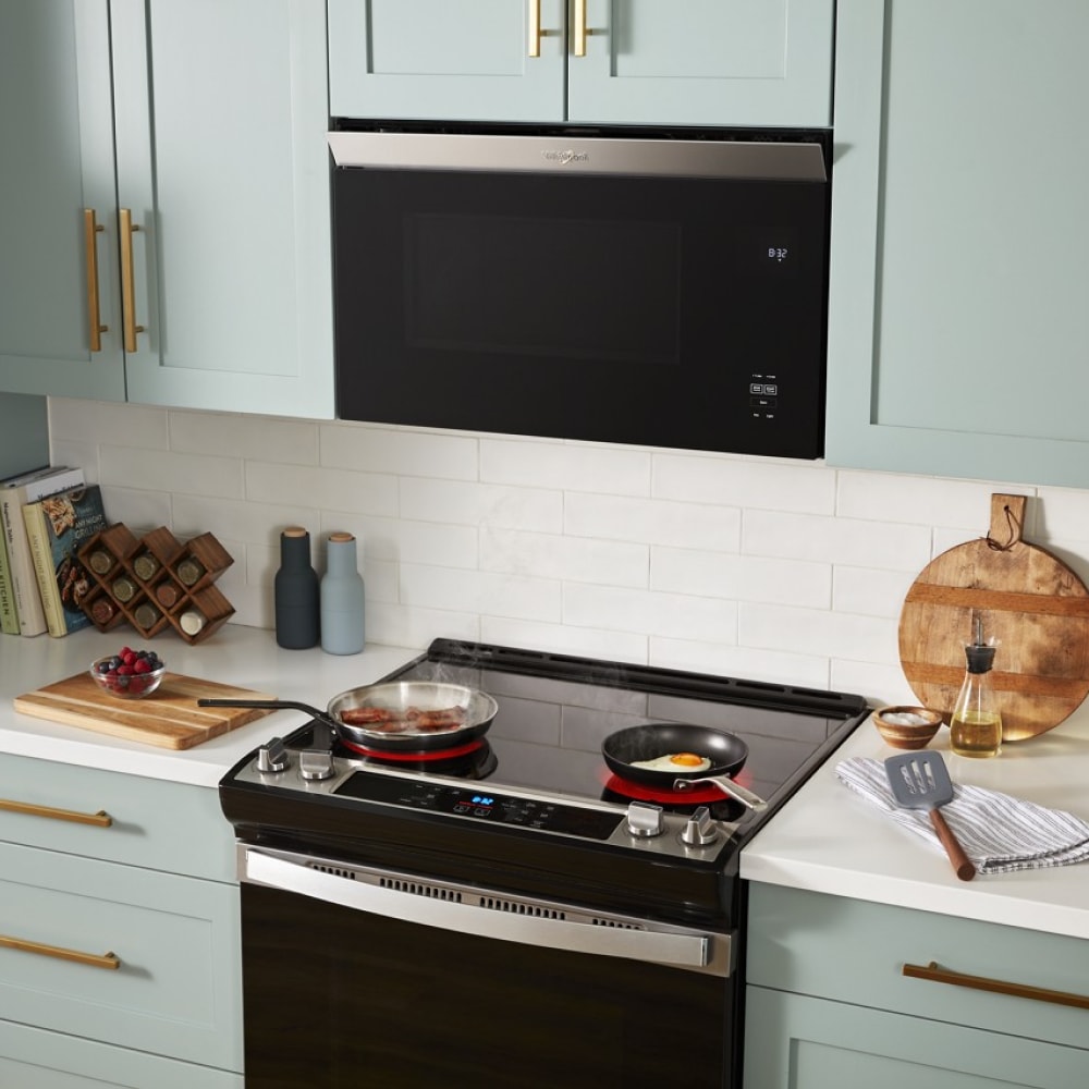 Whirlpool Flush Built-in Design 1.1-cu ft Over-the-Range Microwave with Sensor Cooking