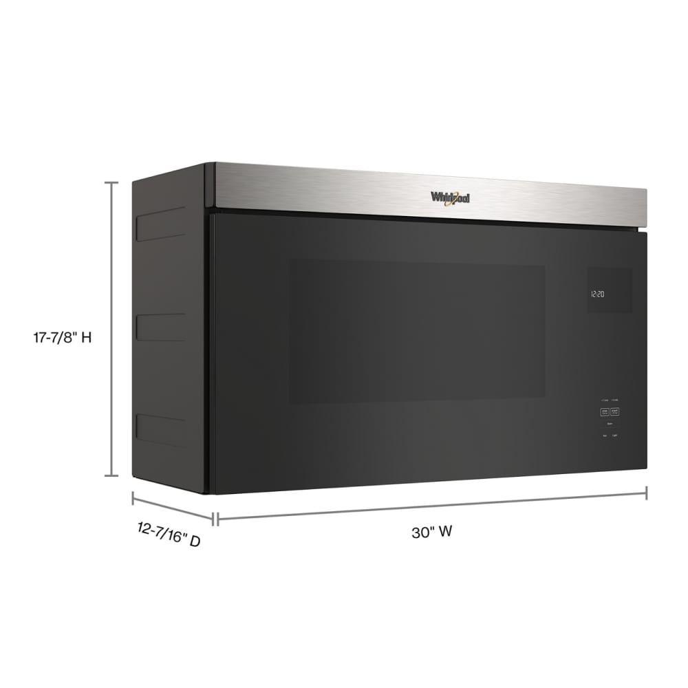 Whirlpool Flush Built-in Design 1.1-cu ft Over-the-Range Microwave with Sensor Cooking
