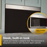 Whirlpool Flush Built-in Design 1.1-cu ft Over-the-Range Microwave with Sensor Cooking