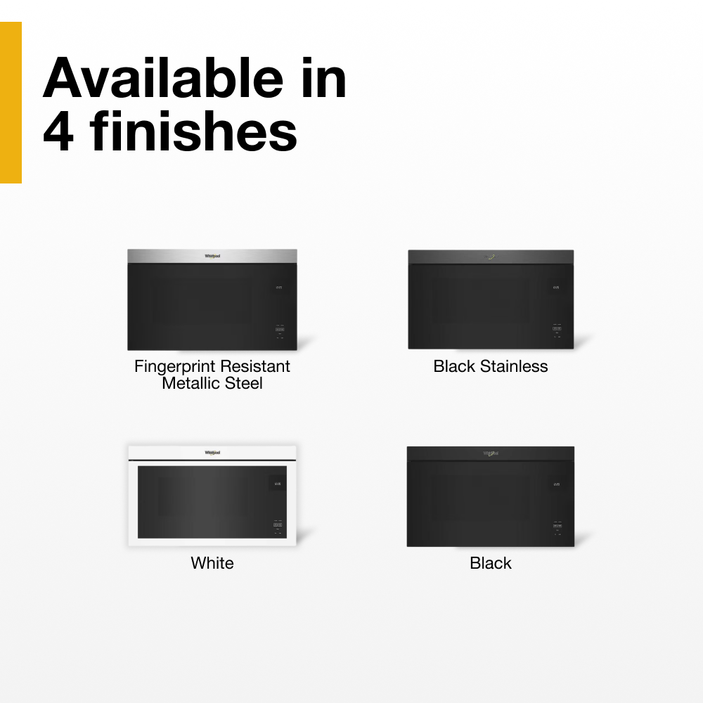 Whirlpool Flush Built-in Design 1.1-cu ft Over-the-Range Microwave with Sensor Cooking