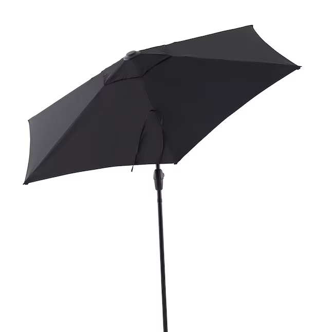 Style Selections 7.5-Feet Push-Button Tilt Market Patio Umbrella, UCS18102A-SB  #5997548 *JR2509, Retail: $59.00, FINAL PRICE: $37.99 + TAX