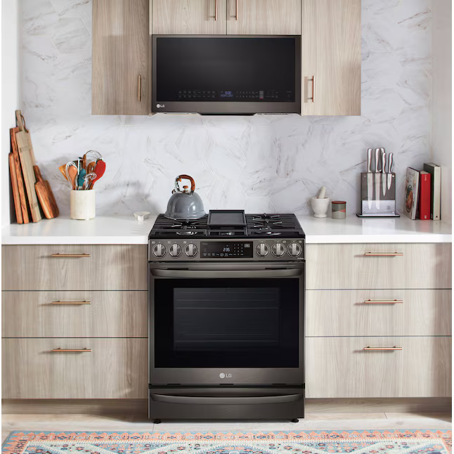 LG 1.7-cu ft Air Fry 29.94-in Over-the-Range Convection Microwave with Sensor Cooking (PrintProof Black Stainless Steel), MHEC1737D *HD2507, Retail: $1,149.00, FINAL PRICE: $549.99 + TAX