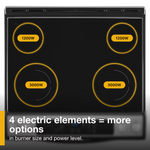 Whirlpool 30-in Glass Top 4 burners 4.8-cu ft Slide-In Electric Range ( Fingerprint Resistant Stainless