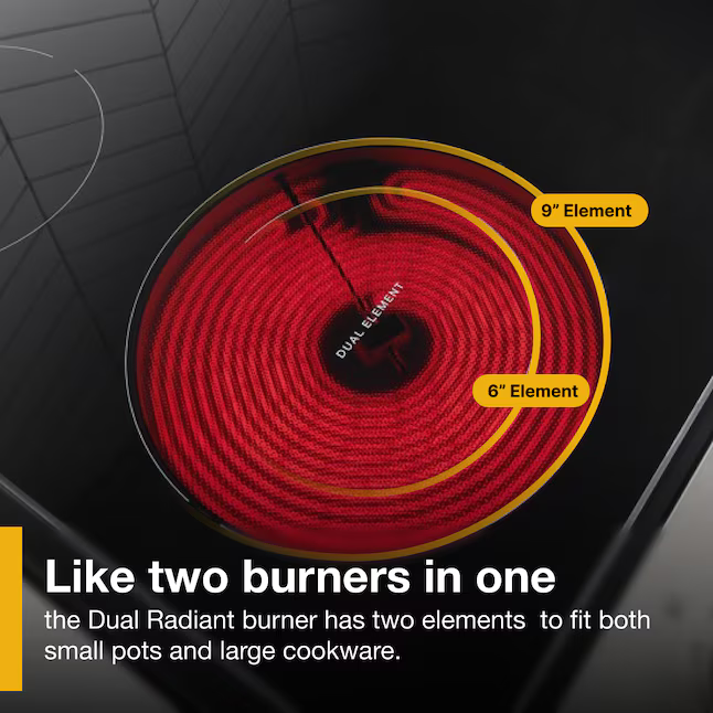 Whirlpool 30-in Glass Top 4 burners 4.8-cu ft Slide-In Electric Range ( Fingerprint Resistant Stainless