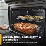 Whirlpool 30-in Glass Top 4 burners 4.8-cu ft Slide-In Electric Range ( Fingerprint Resistant Stainless