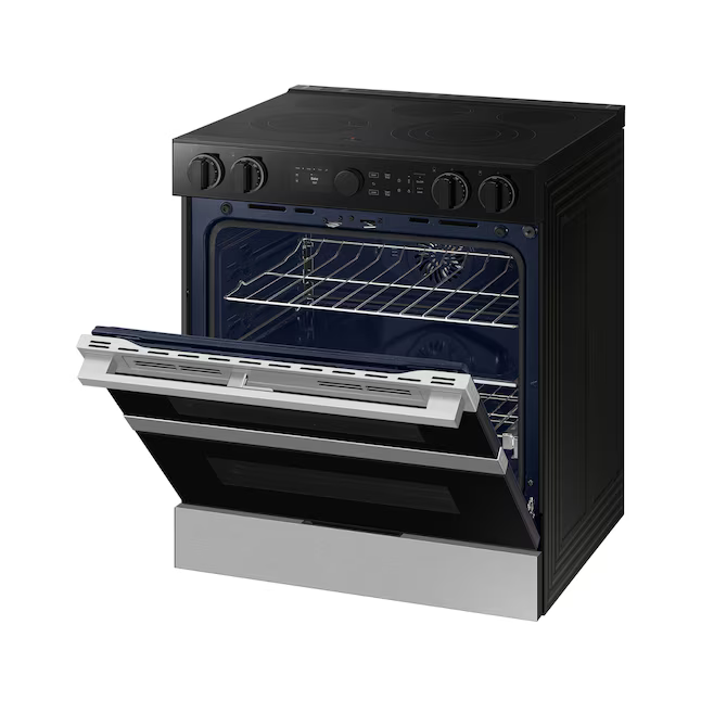 Samsung - Bespoke 6.3 Cu. Ft. Slide-In Electric Convection Range with Flex Duo Convertible Double Oven Technology - Stainless Steel, NSE6DG8550SR/AA *BE, MSRP: $2,799.00, FINAL PRICE: $1,199.99 + TAX