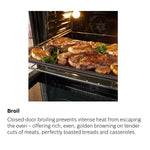 Bosch 800 Series 30-in 5 burners 4.8-cu ft Convection Oven Slide-In Natural Gas Range ( Black Stainless Steel )