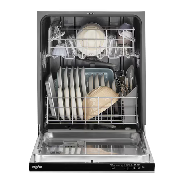 Whirlpool Eco Series 24-in Top Control Built-In Dishwasher (Fingerprint Resistant Stainless Steel) 55-dBA Standard Sound Level