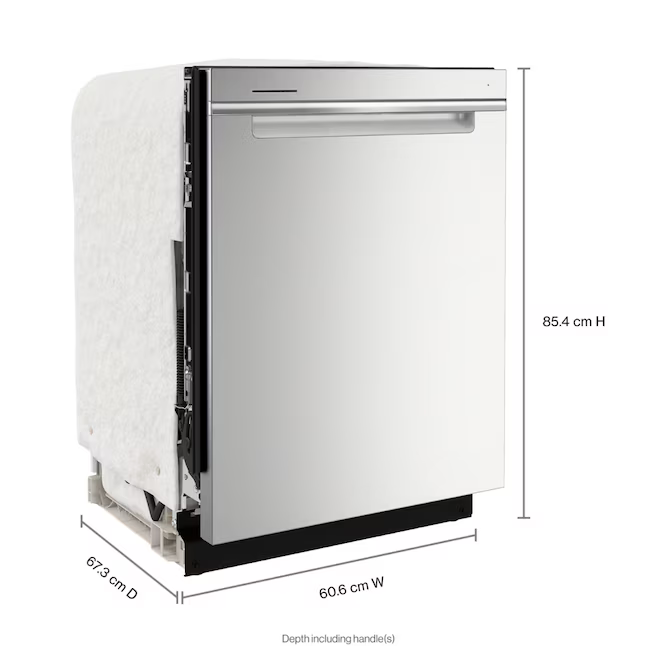 Whirlpool Eco Series 24-in Top Control Built-in Dishwasher With Third Rack (Fingerprint Resistant Stainless Steel) 47-dBA, WDPA70SAMZ *JR2508, Retail: $970.99, FINAL PRICE: $599.99 + TAX