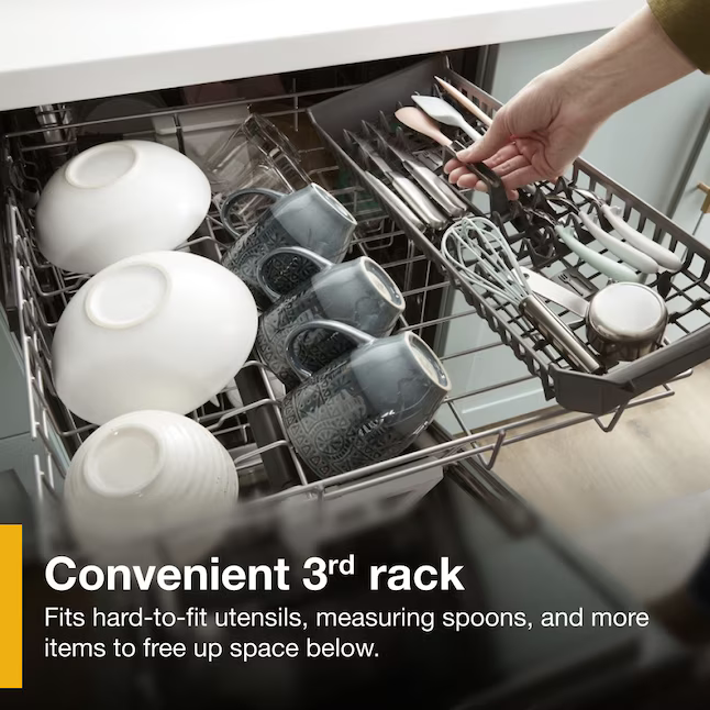 Whirlpool Eco Series 24-in Top Control Built-in Dishwasher With Third Rack (Fingerprint Resistant Stainless Steel) 47-dBA, WDPA70SAMZ *JR2508, Retail: $970.99, FINAL PRICE: $599.99 + TAX