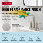 Delta Lacey Champagne Bronze Widespread 2-handle WaterSense Mid-arc Residential Handle Bathroom Sink Faucet with Drain