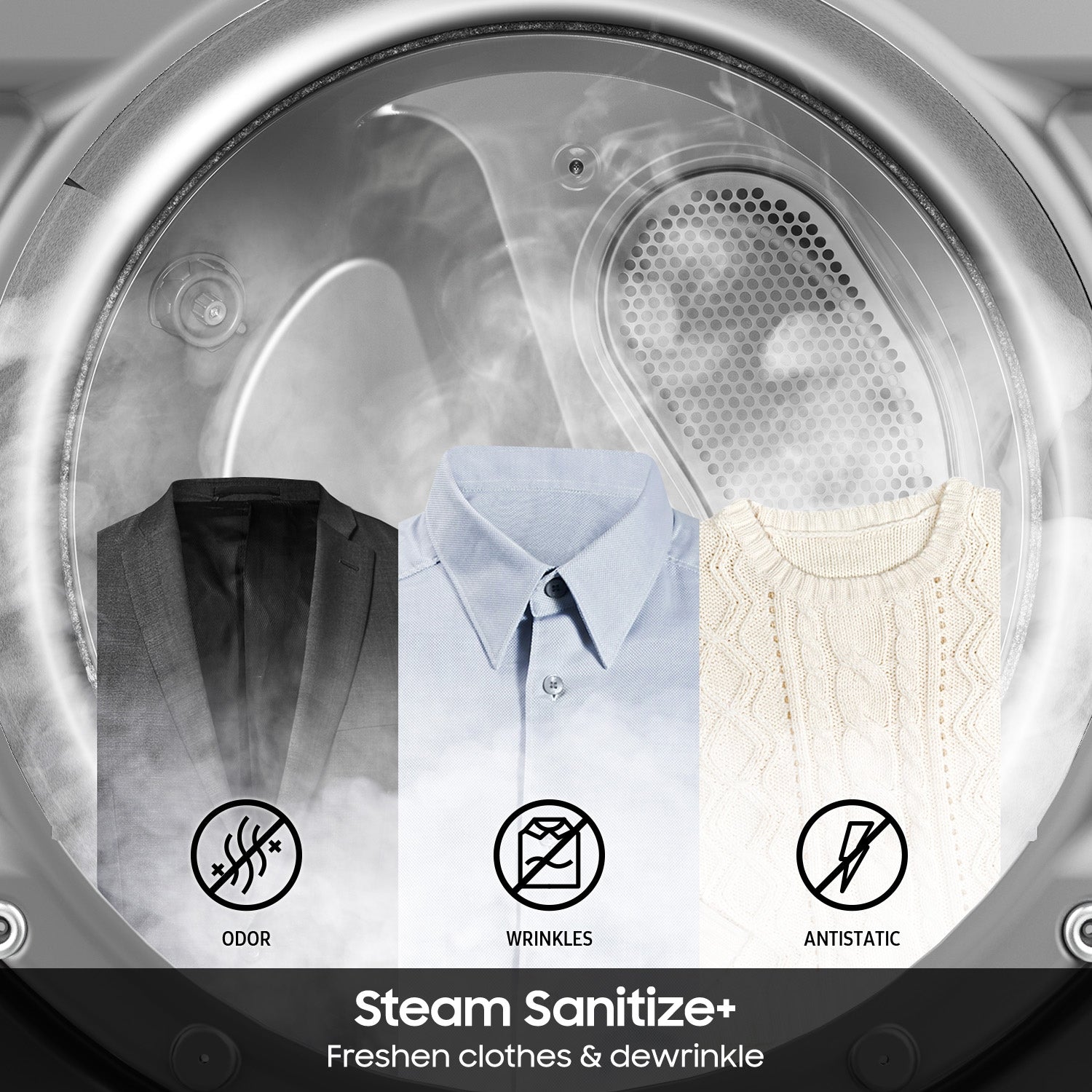 Samsung Pet Care Dry and Steam Sanitize+ 7.4-cu ft Vented Electric Dryer with Steam Cycle ( Brushed Navy )