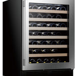 Hisense 23.4-in W 54 -Bottles Stainless steel Built-in/Freestanding Indoor Wine Cooler