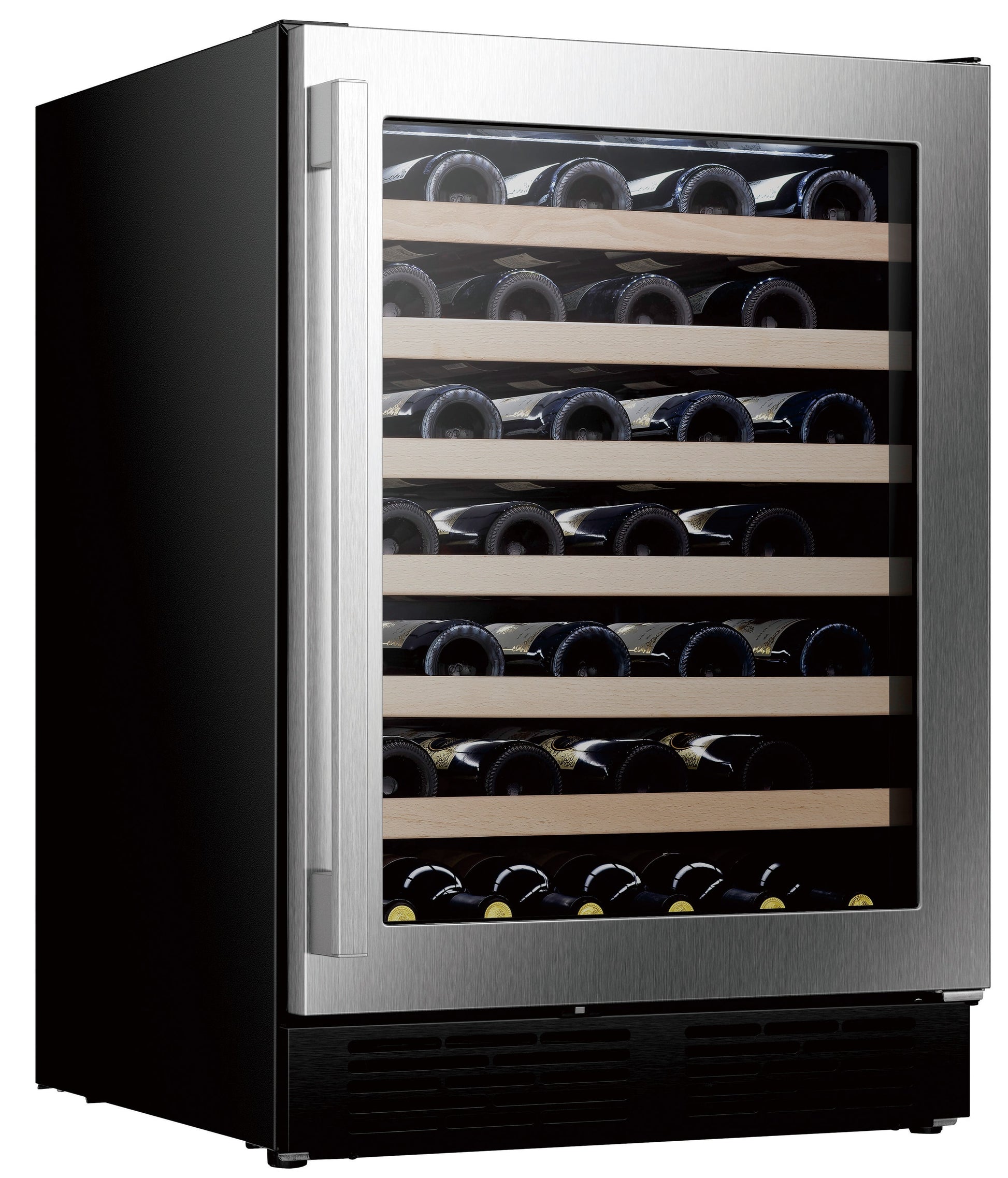 Hisense 23.4-in W 54 -Bottles Stainless steel Built-in/Freestanding Indoor Wine Cooler