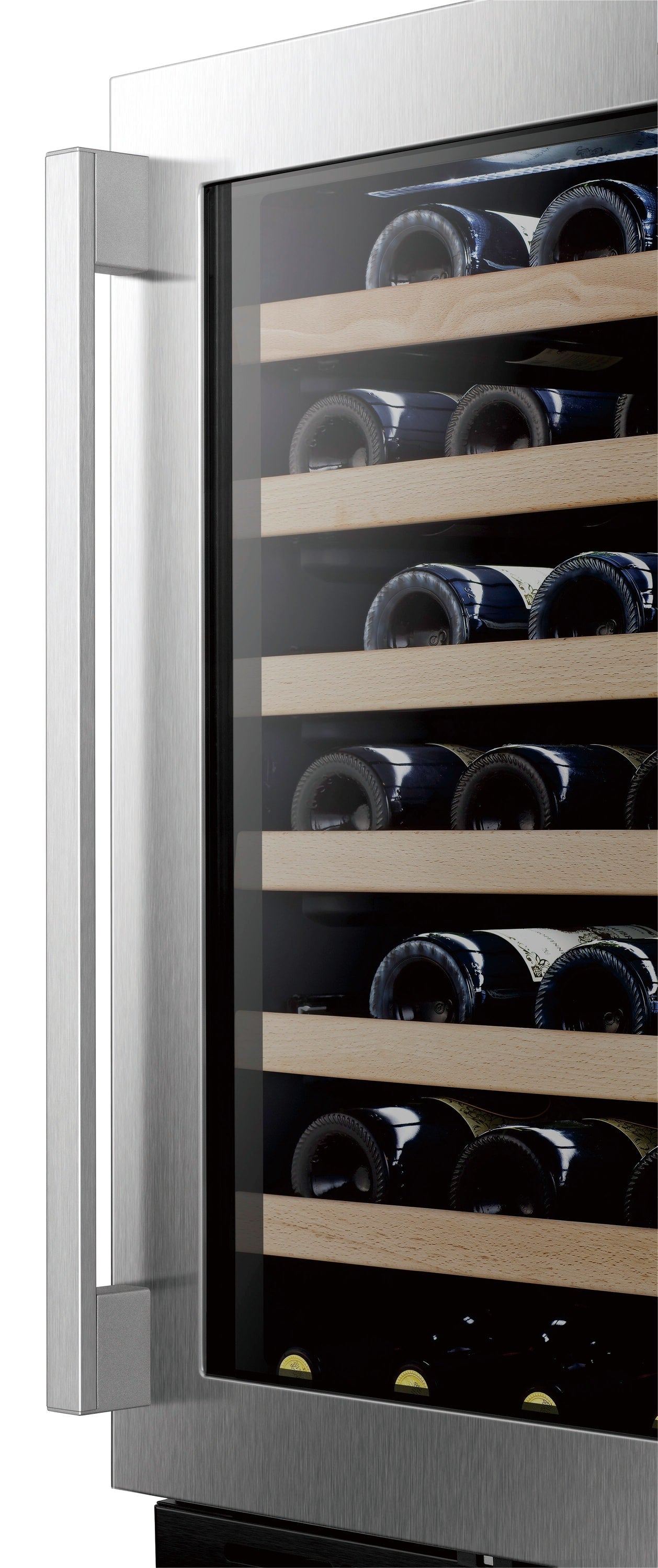 Hisense 23.4-in W 54 -Bottles Stainless steel Built-in/Freestanding Indoor Wine Cooler