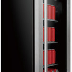 Hisense 23.4-in W 164 -Can Capacity Stainless Steel Built-in/Freestanding Indoor Beverage Refrigerator with Glass Door