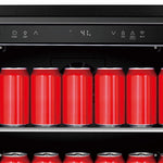 Hisense 23.4-in W 164 -Can Capacity Stainless Steel Built-in/Freestanding Indoor Beverage Refrigerator with Glass Door