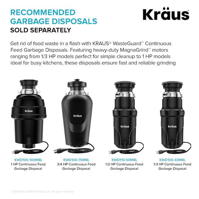 Kraus Quarza Drop-in or undermount 33-in x 22.0-in Quartz Double equal bowl Kitchen Sink, KGD-433B, FINAL PRICE: $179.99 + TAX