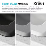 Kraus Quarza Drop-in or undermount 33-in x 22.0-in Quartz Double equal bowl Kitchen Sink, KGD-433B, FINAL PRICE: $179.99 + TAX