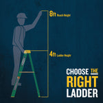 Werner FS204P2025 4-ft ( 8-ft Reach Height ) Fiberglass Type 2 - 225 lbs. Load Capacity Step