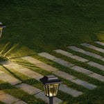 Harbor Breeze 4 -Pack 10 -Lumens Black Solar Integrated LED Path Light Kit ( 3500-K ), RETAIL: 21.98, FINAL PRICE: $11.99 + TAX