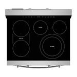 Whirlpool High Speed Preheat 30-in Glass Top 5 burners 5.3-cu ft Air Fry Convection Oven Freestanding Electric Range with WipeClean Coating ( Stainless Steel )