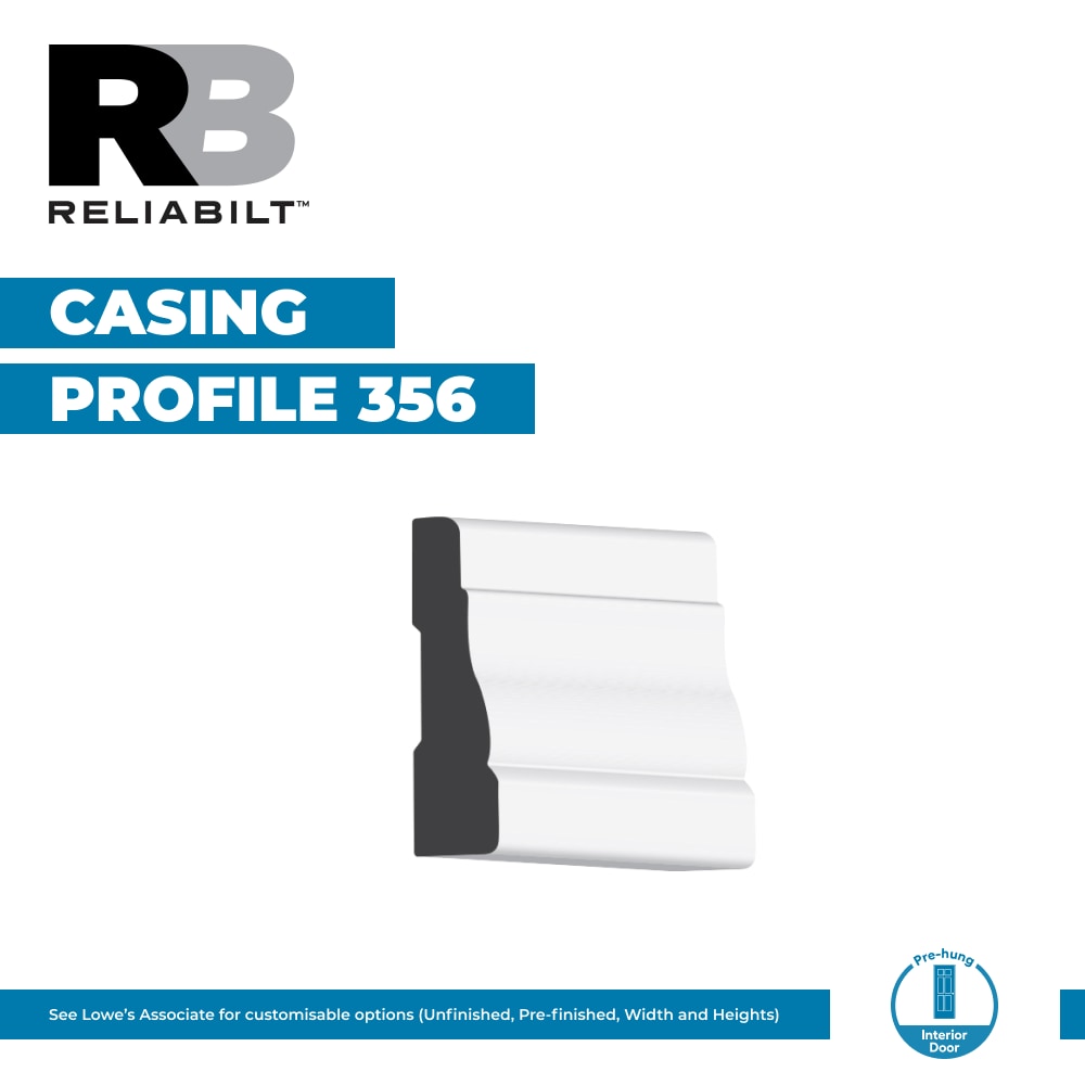 RELIABILT 30-in x 80-in Hollow Core 2-panel Left Hand Molded Composite Single Prehung Interior Door