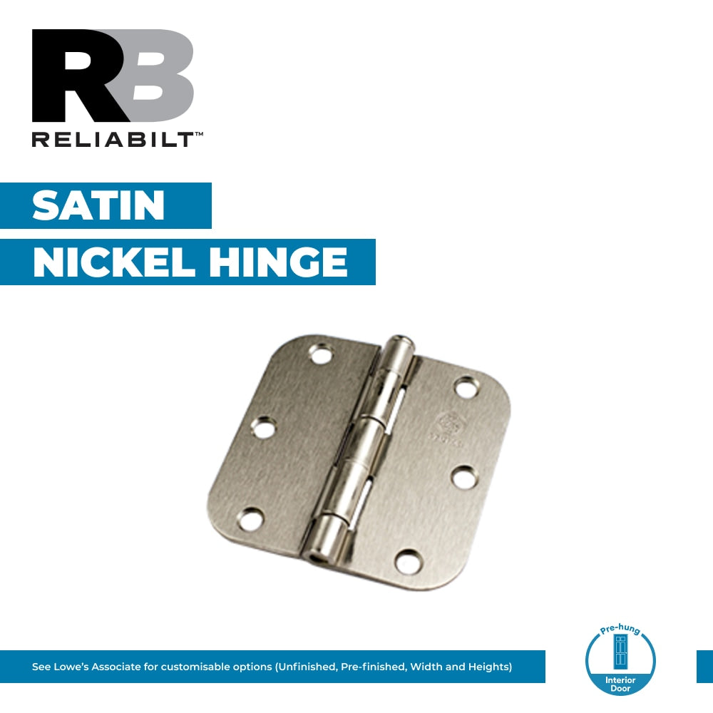 RELIABILT 30-in x 80-in Hollow Core 2-panel Left Hand Molded Composite Single Prehung Interior Door