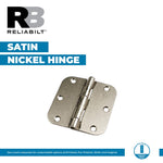 RELIABILT 36-in x 80-in Hollow Core Flush Left Hand Hardboard Single Prehung Interior Door
