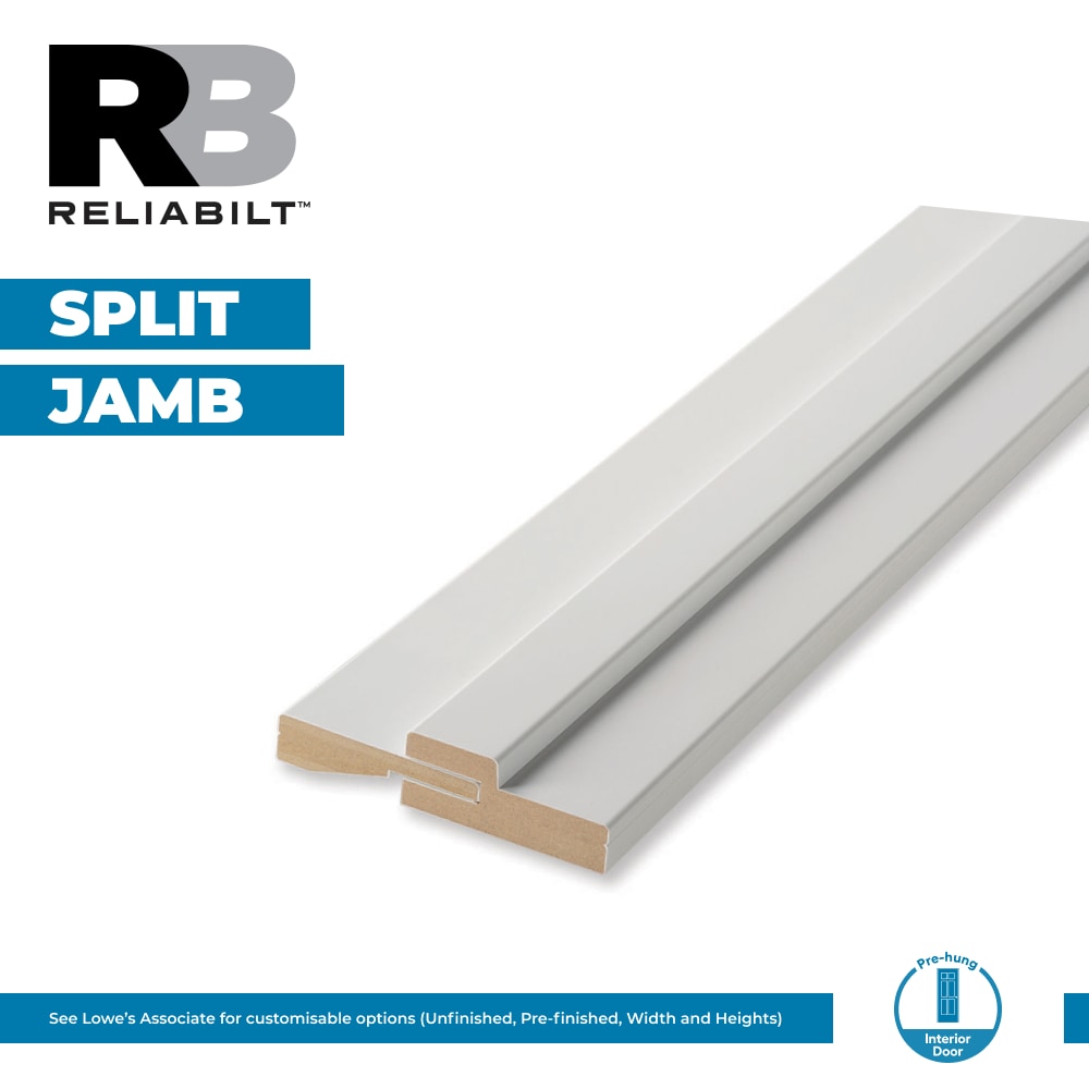 RELIABILT 30-in x 80-in Hollow Core 2-panel Left Hand Molded Composite Single Prehung Interior Door