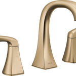 Delta Lacey Champagne Bronze Widespread 2-handle WaterSense Mid-arc Residential Handle Bathroom Sink Faucet with Drain