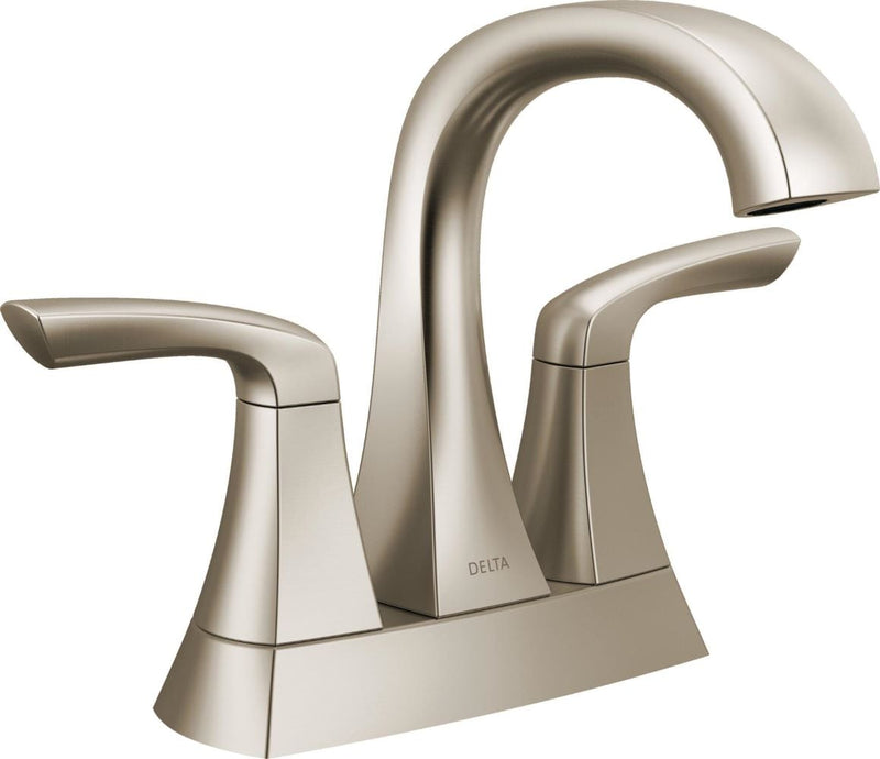 Delta Lacey Two Handle Centerset Bathroom Faucet Brushed Nickel, 25895LF-SP, MSRP: $132.45, FINAL PRICE: $59.99 + TAX