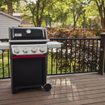 Weber Spirit E-435 Black 4 -Burner Liquid Propane Gas Grill 1 -Side Burner