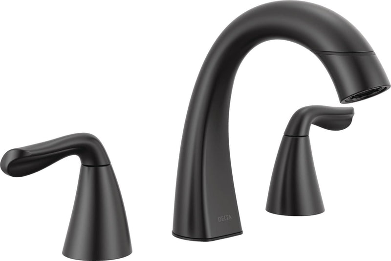 Delta Arvo Two Handle Widespread Pull-Down Bathroom Faucet in Matte Black, 35840LF-BLPD, MRSP: $385, FINAL PRICE: $ + TAX