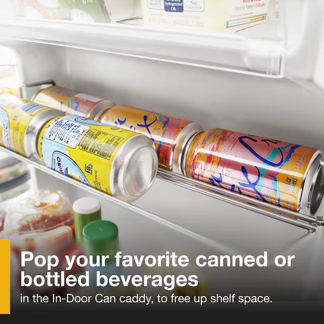 Whirlpool In Door Can Caddy 21.4-cu ft Side-by-Side Refrigerator with Ice Maker and Water and Ice Dispenser, WRS321SDHZ/13 *JR2509, Retail: $1,699.00, FINAL PRICE: $999.99 + TAX