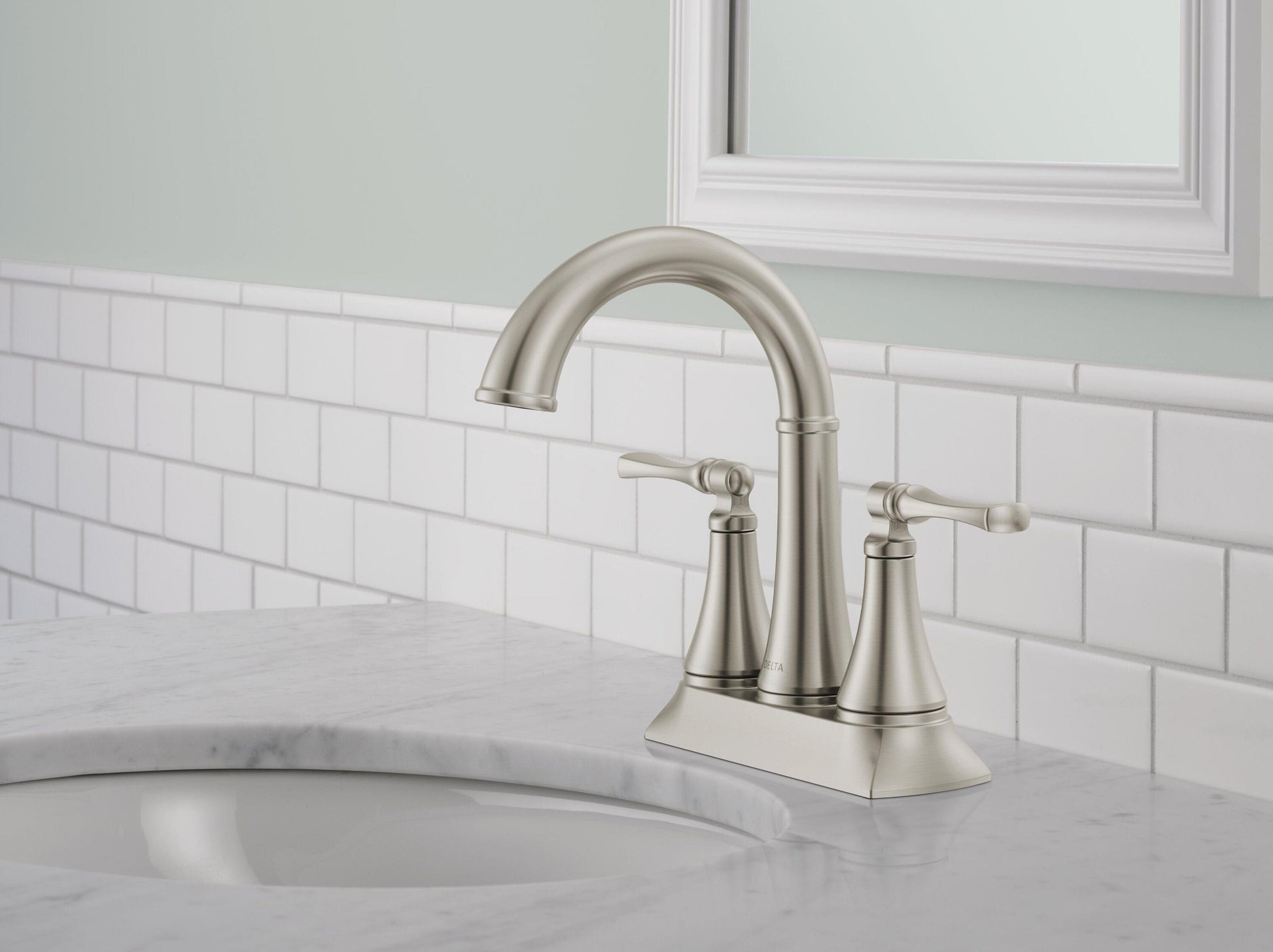 Delta Archdale Two Handle Centerset Bathroom Faucet in Spotshield Brushed Nickel, 25798LF-SP, MRSP: $211.95, FINAL PRICE: $ + TAX