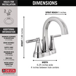 Delta Becker Two Handle Centerset Bathroom Faucet in Chrome, 25891LF, MRSP: $153.15, FINAL PRICE: $ + TAX