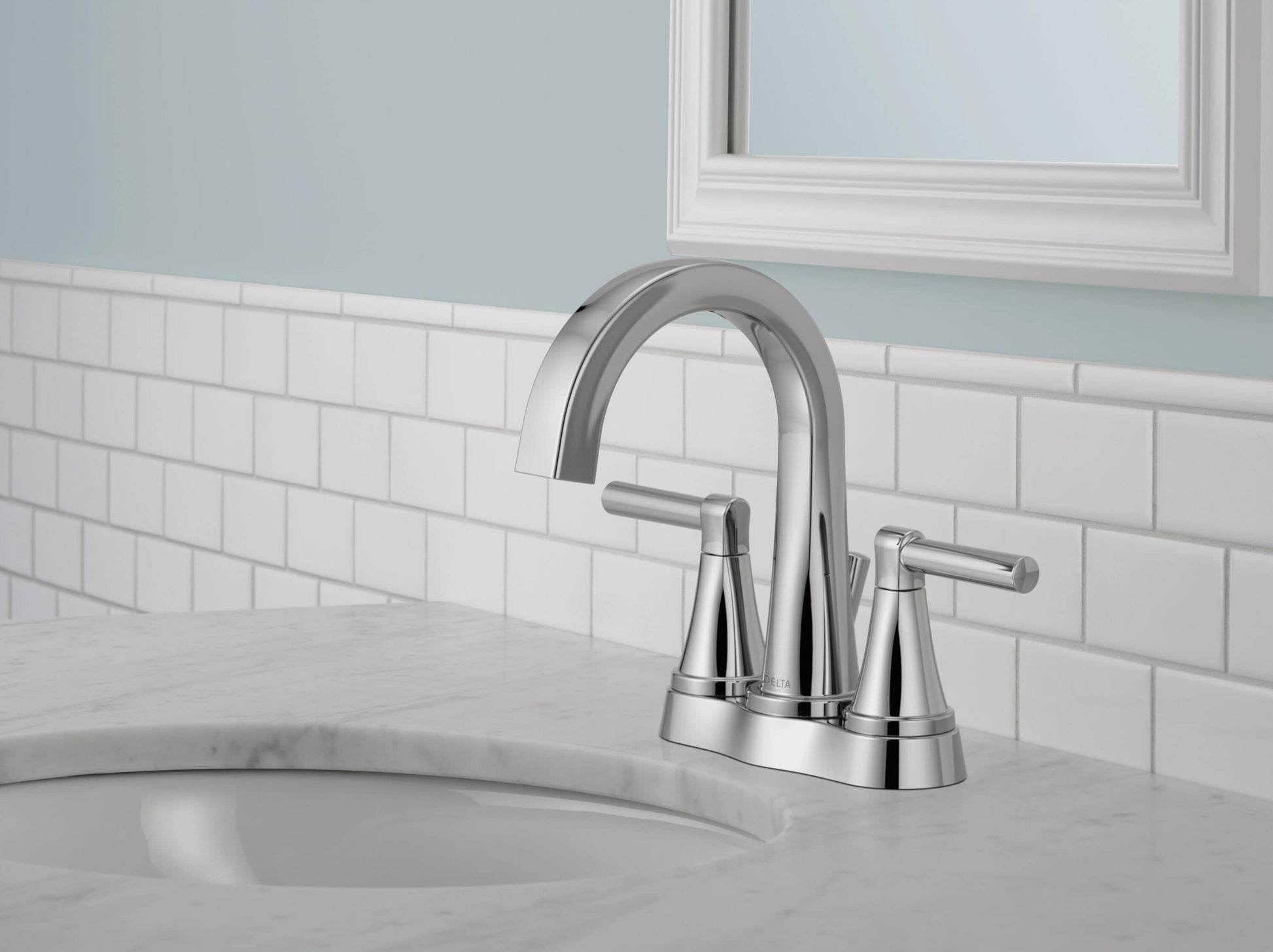 Delta Becker Two Handle Centerset Bathroom Faucet in Chrome, 25891LF, MRSP: $153.15, FINAL PRICE: $ + TAX