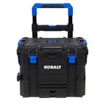 Kobalt CASESTACK 21.5-in W x 26.7-in H x 17.2-in D Black Plastic Rolling Tool Box