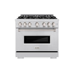 ZLINE KITCHEN & BATH Classic 36-in 6 burners 5.2-cu ft Convection Oven Freestanding Natural Gas Range ( Stainless Steel )