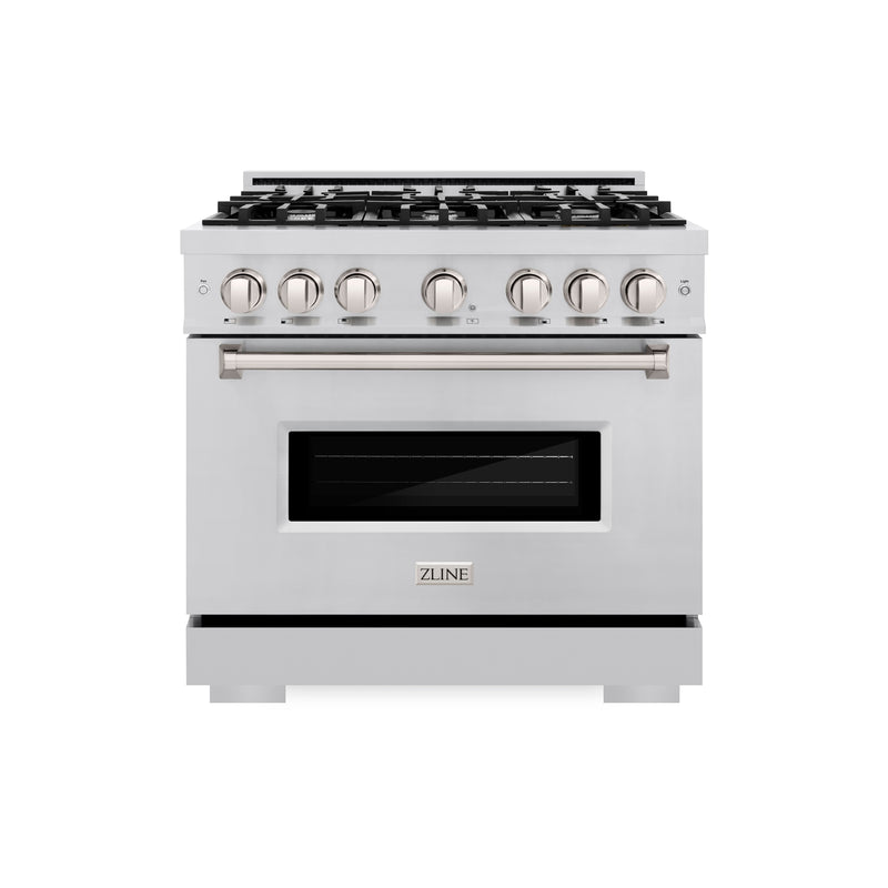 ZLINE KITCHEN & BATH Classic 36-in 6 burners 5.2-cu ft Convection Oven Freestanding Natural Gas Range ( Stainless Steel )