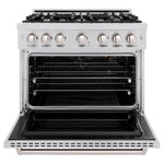 ZLINE KITCHEN & BATH Classic 36-in 6 burners 5.2-cu ft Convection Oven Freestanding Natural Gas Range ( Stainless Steel )