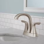 Delta Lacey Two Handle Centerset Bathroom Faucet Brushed Nickel, 25895LF-SP, MSRP: $132.45, FINAL PRICE: $59.99 + TAX