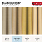 Delta Nicoli Two Handle Centerset Pull-Down Bathroom Faucet in Matte Black & Champagne Bronze