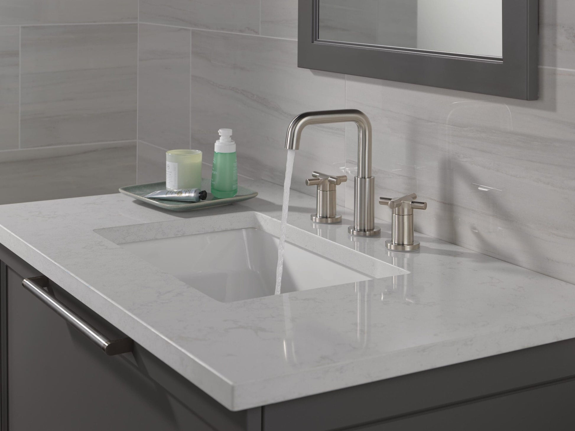 Delta Nicoli Two Handle Widespread Bathroom Faucet in Stainless Steel, 35894LF-SS, MRSP: $449, FINAL PRICE: $ + TAX