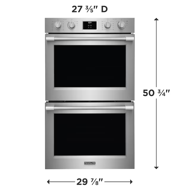 Frigidaire Professional 30-in Double Electric Wall Oven with Total Convection in Stainless Steel, PCWD3080AF *JR2509, Retail: $3,999.00, FINAL PRICE: $1,999.99 + TAX