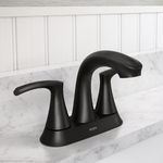 Moen Graeden Matte Black 4-in centerset 2-handle WaterSense High-arc Commercial/Residential