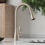 Moen Georgene Spot Resist Stainless Single Handle Deck-mount Pull-down Kitchen Faucet with Sprayer (Includes Deck Plate)